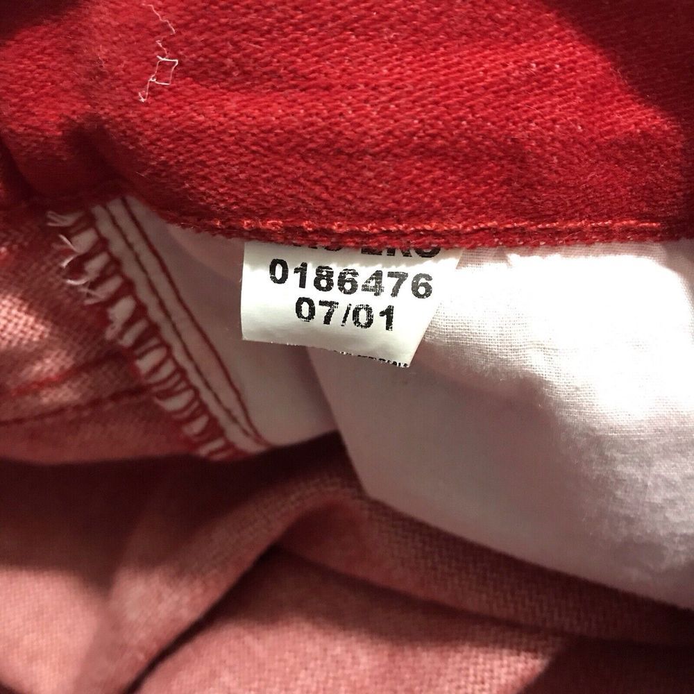 Vintage‎ Tommy Hilfiger Red Jean Skirt Women's Faux Suede 36" Waist Size 16 - Picture 13 of 14